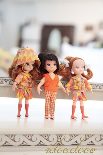 빈티지 1960년대 Hasbro Dolly Darling Doll 3개 셋트
