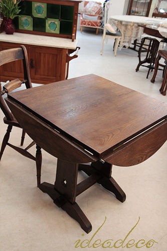 [Sale!!] 빈티지 영국 오크 사각형도 되고 원형도 되는 접이식 테이블